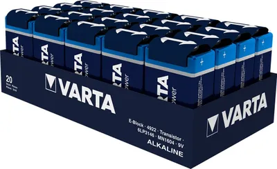 Zdjęcie produktu dla Varta 9V, Jednorazowa bateria, 9V, Alkaliczny, 9 V, 1 szt., Niebieski