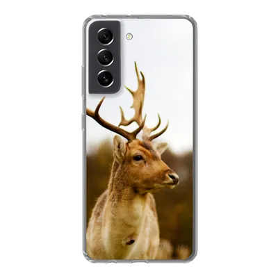 Produktbild von MuchoWow® Handyhülle Schutzhülle Hülle für Samsung Galaxy S21 FE Damhirsch - Wald - Herde - Tiere - Natur Silikon Softcase Handy Hülle - Mobiltelefonhülle