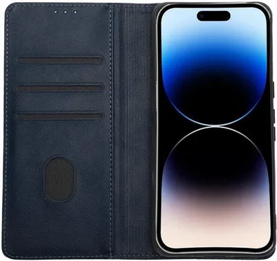 Produktbild von Telefonhalter aus Kunstleder - Flip-Design - Kartenschutzhülle - Stoßschutz - leicht - 15,7 x 7,9 cm - Telefonhülle