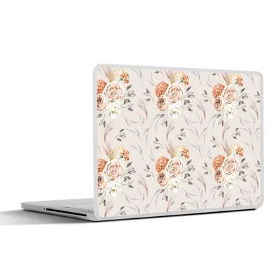 Produktbild von MuchoWow® Laptop Aufkleber Sticker Cover Rosen - Blätter - Muster 40x30 cm - Laptop Dekoration - Selbstklebend