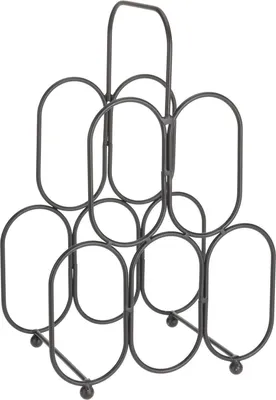 Produktbild von Elegantes und praktisches Weinregal aus schwarzem Metall für 5 Flaschen