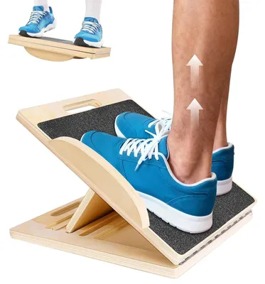 Imagen del producto de Tabla de equilibrio de madera y estirador de pantorrillas para entrenamiento