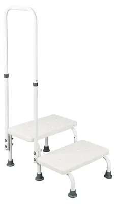 Produktbild von flexilife Badewannenstufe Badewanneneinstiegshilfe Badewannentritt mit Haltegriff