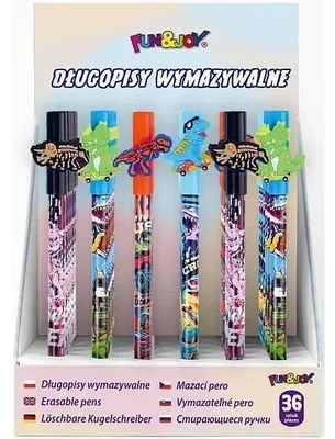 Zdjęcie produktu dla Długopis wymazywalny niebieski 0,7mm (36szt) - Titanum
