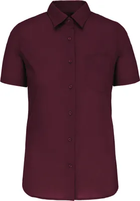 Image de Chemise à manches courtes en popeline de Kariban Coton polyester facile d'entretien pour femmes