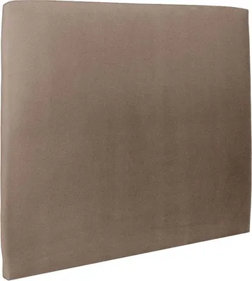 Productafbeelding van Hoofdeinde, bekleed met gestoffeerde, taupekleurige fluweelstof - 180 cm