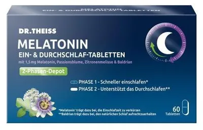 Produktbild von Dr.Theiss Melatonin Ein- & Durchschlaf-Tabletten 60 St