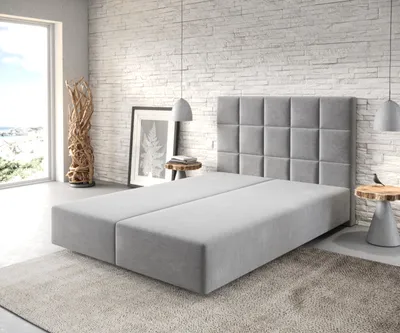 Produktbild von DELIFE Boxspringgestell Dream-Fine 140x200 cm Mikrofaser Grau