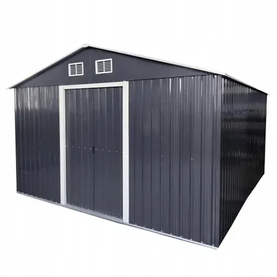 Zdjęcie produktu dla Domek metalowy na narzędzia blaszak, szopa 340x319x200 DM1005 szary antracytowy