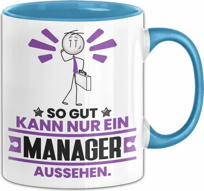 Produktbild von Manager Geschenk Tasse So Gut Kann Nur Ein Manager Aussehen Geschenkidee Kaffee-Becher (Blau)