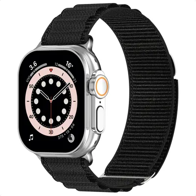 Productafbeelding van Accezz Nylon Alpine bandje voor de Apple Watch | 38/40/41/42 mm - Zwart