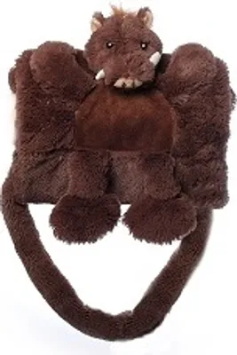 Produktbild von Muff Wildschwein  ca. 23 x 20 cm - Plüsch Wildschwein ,  Stofftier -Handmuff - Umhängtasche - Plüschtasche Tragbare - Handwärmer  beim 30 Grad waschen, 1 Stück