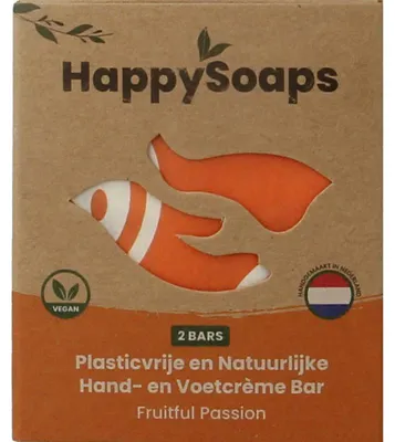 Productafbeelding van Happysoaps Hand & Voetcreme Bar Fruitful Passion (40 gr)