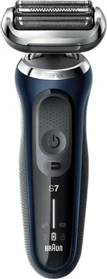Produktbild von Holicí strojek Braun Series 7 70-B7850cc pro muže, elektrický holicí strojek s 360° nastavením, zastřihovač vousů, 3denní zastřihovač vousů, čisticí stanice, AutoSense, Wet&Dry, 50 min. doba provozu, funkce EasyClick, modrý