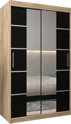 Produktbild von Kleiderschrank, Schiebetürenschrank Schlafzimmer, Schrank mit Spiegel VERONA 4 120 cm