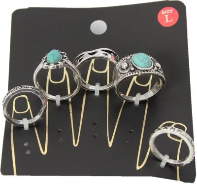 Produktbild von Ringe 5 er Set Midi Fingerspitzenring S