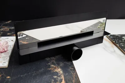Obrázek produktu pro Lesklý ocelový nástěnný odtok - Super Low - WALL PRO - Chromová ocel 60 cm