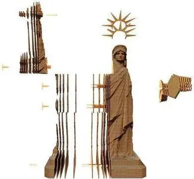Produktbild von Freiheitsstatue USA 3D Puzzle aus Karton – Miniatur Modellbausatz