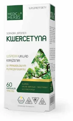 Productafbeelding van MEDICA HERBS Quercetin, 418 mg, 60 capsules.