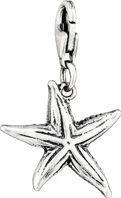 Produktbild von NKlaus Charm-Anhänger Seestern 925 Silber antik 17x15mm Silberanhänger Amulett Talisman 15168