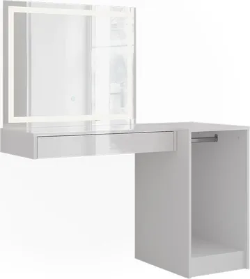 Immagine prodotto di Tavolo da toeletta Vicco Sherry Bianco/bianco lucido 120 cm 3 parti, Model 57726