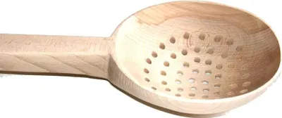 Image de Warzecha, passoire en bois 70 cm | Cuillère en bois avec trous | Louche en bois longue | Pour la cuisine de campagne et le chaudron | Accessoires de cuisine
