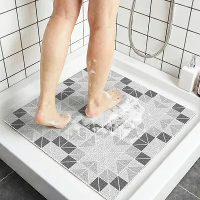 Zdjęcie produktu dla Mata prysznicowa 60 x 60 cm, antypoślizgowa, kwadratowa, PVC, do łazienki