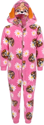 Produktbild von Paw Patrol Skye - Rosa Fleece-Einteiler, Kinder-Onesie mit Kapuze, 3-4 Jahre