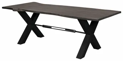 Produktbild von MASSIVMOEBEL24.DE Esstisch Akazie 180x100x76 grau lackiert IRON LABEL #115