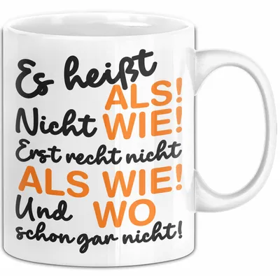 Produktbild von Deutschlehrer Unterricht Tasse Geschenk Lustige Geschenkidee Spruch (Weiß)