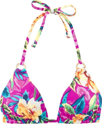 Produktbild von LASCANA Triangel-Bikini-Top Riley pink bedruckt Größe 38 Cup C/D