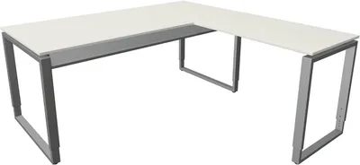 Produktbild von Schreibtisch Architekt BxTxH 180x180x75cm (mit Anbautisch) weiß