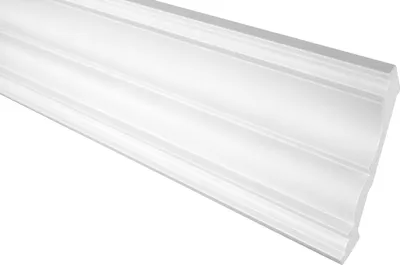 Produktbild von GRAND DECOR Stuckleisten Decke modern, PolyurethanHartschaum weiß - 2m Deckenleisten glatt Abschlussleiste Stuckprofil Dekorleisten (2 Meter P802)