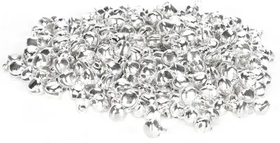 Zdjęcie produktu dla 300 małych żelaznych dzwoneczków, kolor srebrny, mini zawieszki, akcesoria jubilerskie, 6 mm
