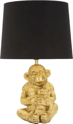Produktbild von Mauro Ferretti Tischlampe Affenmama E27 Ø 30x49 cm gold schwarz