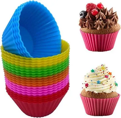 Productafbeelding van Unyqoos® Siliconen muffinvormen, set van 24 – herbruikbare muffinvormen en cupcakevormen, 7x4x3,2 cm, temperatuurbestendig van -40 tot 230 °C, antiaanbaklaag en vaatwasmachinebestendig, verkrijgbaar in 6 kleuren