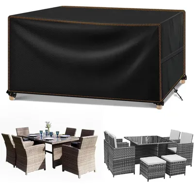 Productafbeelding van Beschermhoes voor tuinmeubilair, waterdicht, winterbestendig, 185 x 90 x 74 cm