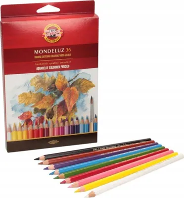 Produktbild von KOH-I-NOOR Mondeluz Aquarellstifte Set 36 Farben