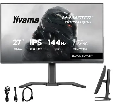 Produktbild von iiyama G-MASTER GB2741QSU-B1, 68,6 cm (27"), 2560 x 1440 Pixel, 4K Ultra HD, LED, 1 ms, Schwarz