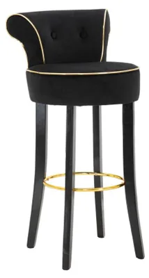 Obrázek produktu pro FURNLUX Barová židle Luxy Black 46cm / Hlavní barva: černá / Rozměry: 46 x 96 x 48 cm