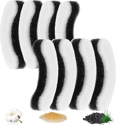 Produktbild von Famanu Ersatzfilter für Katzenbrunnen - 8 Stück Aktivkohlefilter für Tiere