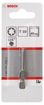 Image de Bosch 1x embout de vissage extra-dur, T10, 49 mm - 2607001632