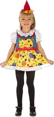 Produktbild von Mom Clownmädchen Kostüm Mehrfarbig 5-6 Years Mehrfarbig 5-6 Years
