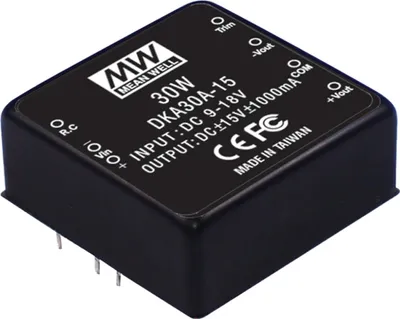Produktbild von MEANWELL DKA30C-15, DC DC-Wandler, 36-72V, ±15V  ±1000mA 30W