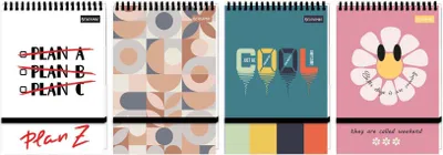 Image de Bloc-notes A6 UV, 96 feuilles, quadrillé, fermeture élastique, 1 pièce (assortiment) - BENIAMIN