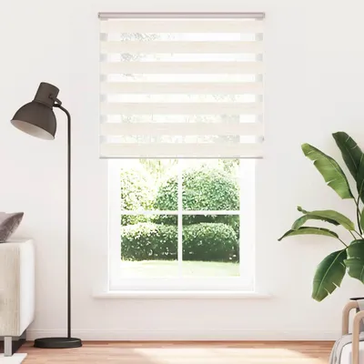 Produktbild von vidaXL Doppelrollo Marmorbeige 135x230cm Stoffbreite 130,9 cm Polyester
