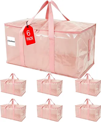 Productafbeelding van Verhuistassen 93 L - Set van 6 - 6-pack opbergzakken - Verpakkingszakken
