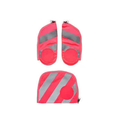 Produktbild von ergobag Fluo Zip-Set Sicherheitsset mit Reflektorstreifen für alle Schultaschenmodelle ab 2019 pink