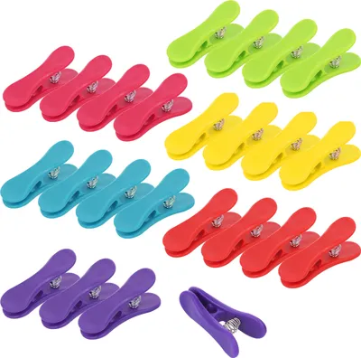 Produktbild von com-four® 24x Verschlussclips für Beutel - Verschlussklemmen aus Kunststoff - Tüten Clips zum Verschließen und Frischhalten