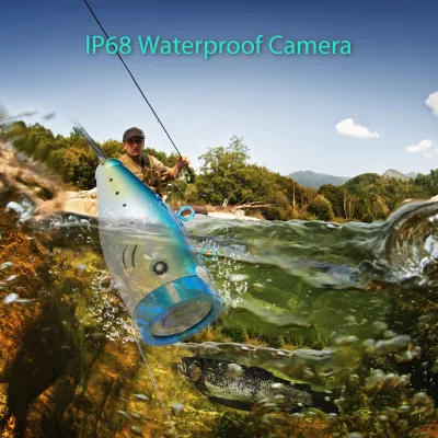 Produktbild von 1200TVL Unterwasserkamera, 7/9 Zoll, 12 IR LEDs, 15/30/50M Kabel, IP68 wasserdicht, ideal für Angeln im Meer, See oder beim Eisangeln